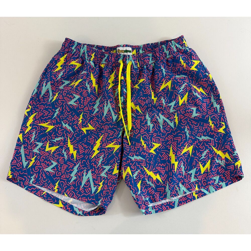Tipsy Elves Men's Grease Lightning Stretch Swim Trunks - Size XL